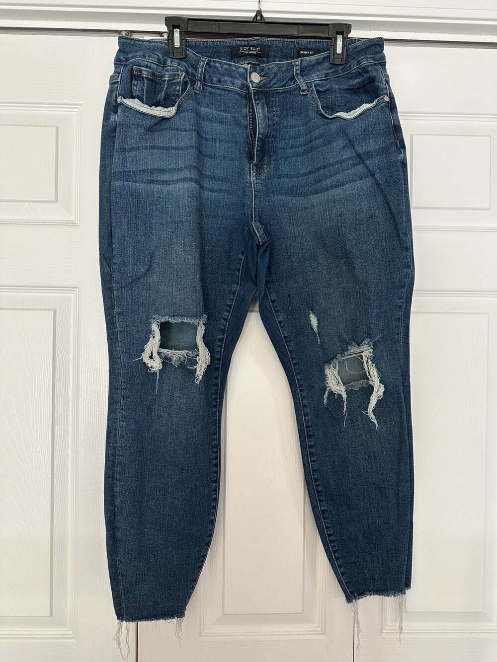 Judy Blue JB8877 Skinny Fit Jeans Size 18W Distressed Ankle